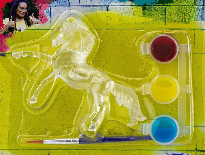 #4230 Stablemates Suncatcher Unicorn Paint Set Warmblood Rearing Andalusian Mustang Stock Horse