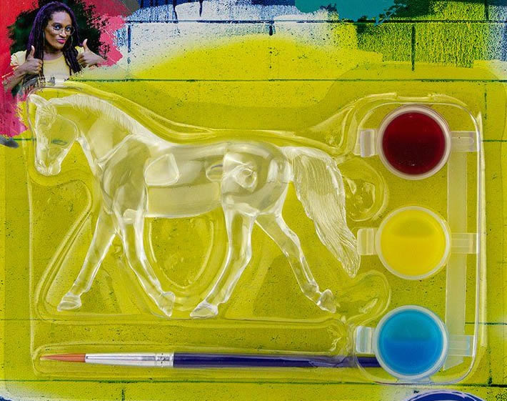 #4230 Stablemates Suncatcher Unicorn Paint Set Warmblood Rearing Andalusian Mustang Stock Horse