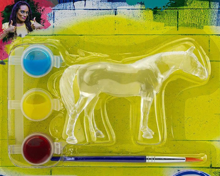 #4230 Stablemates Suncatcher Unicorn Paint Set Warmblood Rearing Andalusian Mustang Stock Horse