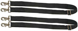 WeatherBeeta Replacement Elastic Leg Straps for Horse Blanket or Sheet Black Pr
