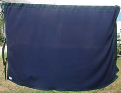 Mill Crossing Waffle Sheet Waffle Weave Cooler 84x90 Waffle Weaver Cooler Horse Navy Blue/Hunter Green