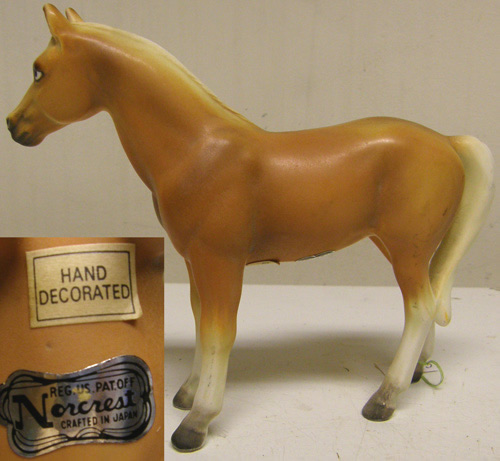 Vintage Norcrest Japan China Horse Palomino Porcelain Horse Figurine