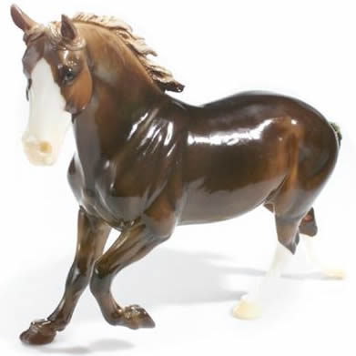 Breyer Equinox Glossy Shaded Chestnut Wixom Drafter SR Draft Horse QVC 2002