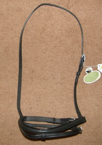 Whitman Englandia Round Raised English Caveson with Flash Noseband Attachment Black Horse