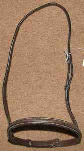 Crosby? Round Raised English Caveson Dark Brown Antique Brown Horse