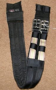 Cottage Craft 27” English Girth Synthetic Dressage Girth Elastic Ends Black