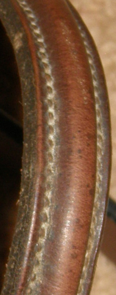 English Headstall Replacement Bridle Parts Crown Piece with Throatlatch & Round Raised Browband Brown Horse