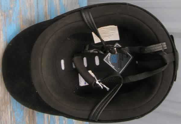 International IRH Medalist Velveteen Helmet Riding Helmet IRH English Helmet w/Harness 7 1/4 Long Oval Black