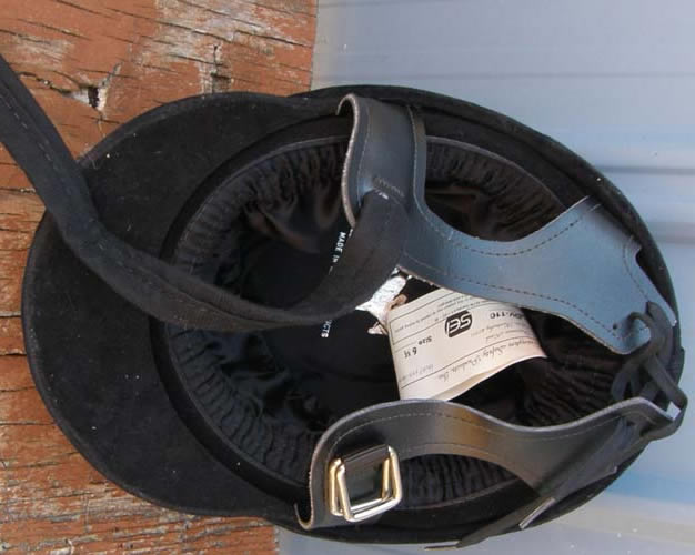 Lexington Capriole II Velveteen English Helmet Hunt Cap with Harness 6 1/2 Black