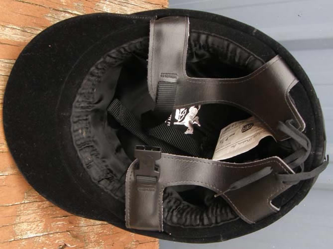 Lexington Capriole II Velveteen English Helmet Hunt Cap with Harness 7 1/2 Black