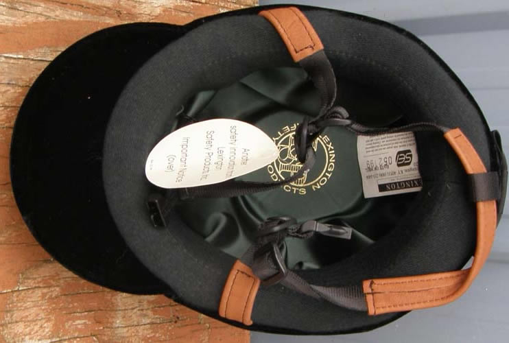 Lexington Woodford Classic Velvet English Helmet Hunt Cap with Harness 6 5/8 Black