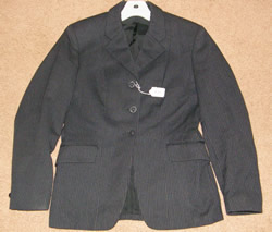 Pytchley English Jacket Hunt Coat English Riding Coat Childs 14/Ladies 10? Charcoal Pinstripe
