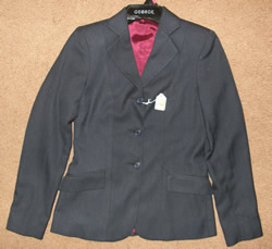 USPC Devon Aire Concour Elite Ladies English Jacket Hunt Coat English Riding Coat Ladies 8 Navy Blue Pinstripe