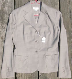 Ann Taylor Loft Petites English style Jacket Ladies 0 Petite Grey Checked