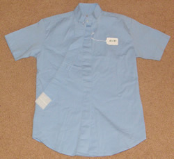 Sigma Elegance Short Sleeve Show Shirt S/S English Riding Shirt Childs 6 Lt Blue