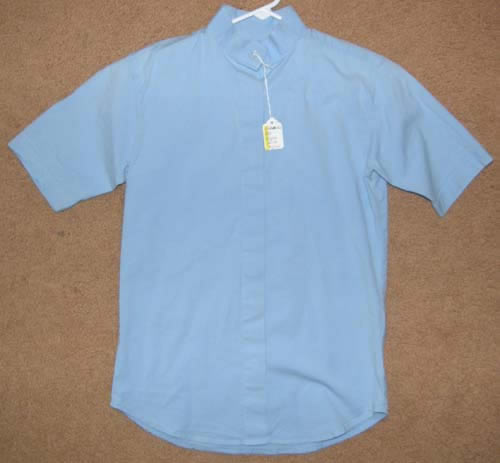 Sigma Elegance Short Sleeve Show Shirt English Riding Shirt Childs 16 Lt Blue