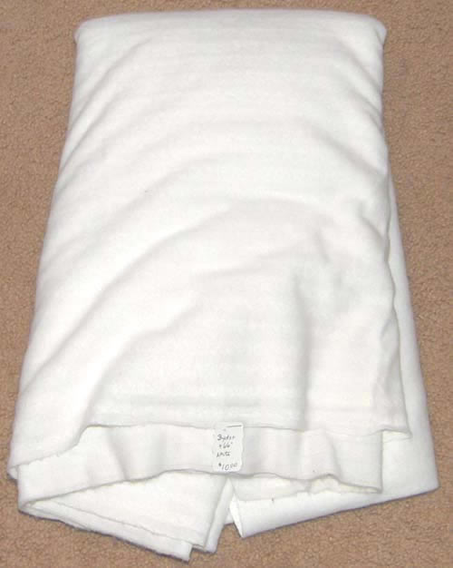 Super Soft White Fleece Type Fabric Cotton/Poly Dress Material Remnant