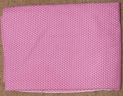 Dark Pink & White Print Fabric Cotton/Poly Dress Material Remnant