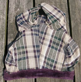 Kensington Fly Mask With Ears Arabian/Cob Horse Tan/Plum Plaid