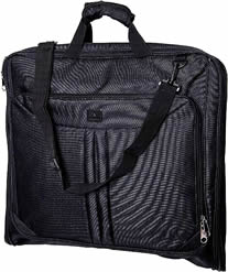 Tuff Guy Travel Essentials Folding Hanging Garment Bag Nylon Long Garment Bag with Pockets Protect Show Clothes Black