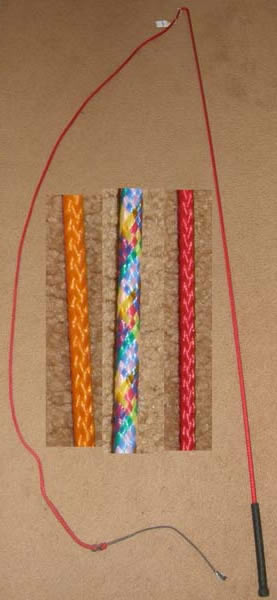 Nylon Lunge Whip Training Whip 5 1/2' Red Orange Multi Color