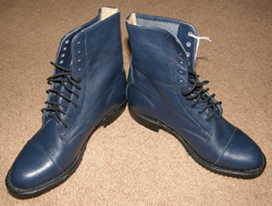 Grand Prix Trojan English Paddock Boots Navy Blue 5 1/2