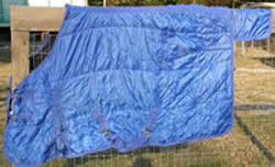 64” OF Quilted Nylon Turnout Style Stable Blanket Shoulder Gusset Pony Small Horse Winter Blanket Blue