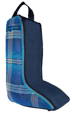 Kensington English Tall Boot Bag English Boot Bag Storage Divided Boot Carrying Case Kentucky Blue Plaid/Navy