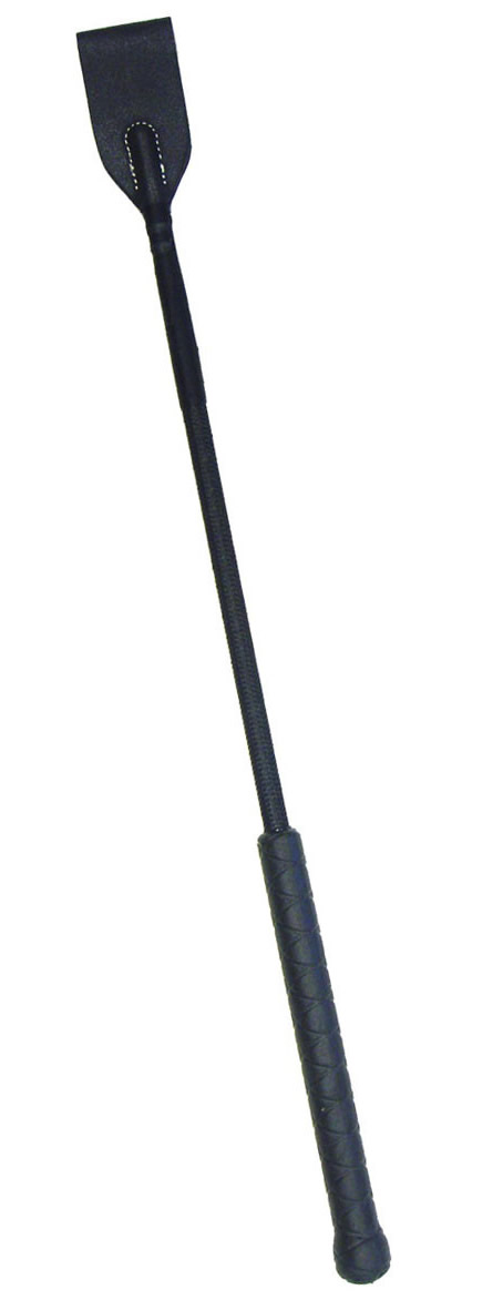International Jump Bat 18” Jumping Bat Riding Crop Whip Black Rubber Grip Handle