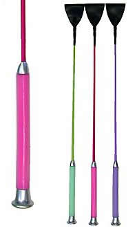 Exselle Gel Handle Jump Bat 25" Jumping Bat Riding Crop Whip Gel Grip Handle Mint Green Pink Lavendar Purple Black