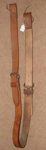 Single Ply Leather Flank Strap Western Rear Cinch Back Girth Back Cinch with Billet Straps 35" Lt Oil Chestnut