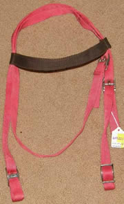 Nylon Western Headstall Red/Brown Synthetic Western Bridle Arabian/Cob/Horse