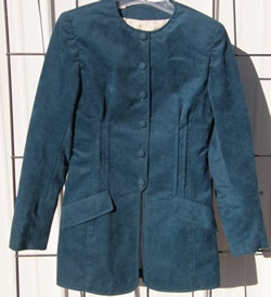 Custom Suede Look Velour Western Showmanship Jacket Western Show Blazer Teal Ladies 8?