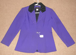To Dy For Western Show Blazer Western Showmanship Jacket Purple/Black Childs L
