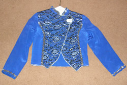 Custom Made Western Show Jacket Showmanship Jacket Rail Jacket Blue/Silver Childs L