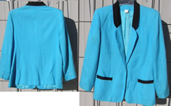 Kay Warner Western Showmanship Jacket Western Show Blazer Teal/Black Ladies 12/14?