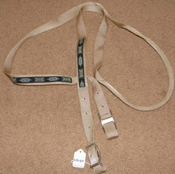 Weaver? Triple E? Rolled Nylon Web Roping Rein Gaming Rein Western Reins Tan/Southwestern Print Overlay 1" x 7'