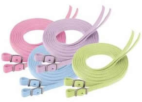 Weaver Nylon Western Reins Synthetic Western Split Reins 5/8” x 7' Pale Pastel Pink Green Blue Lavender