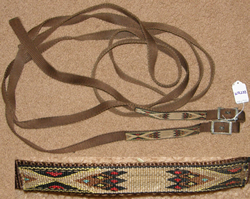 Weaver? Triple E? Nylon Western Split Reins Southwestern Print Overlay Western Reins Brown 3/4" x 6 1/2'