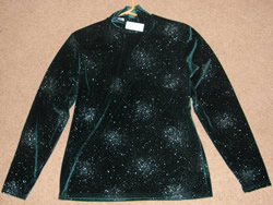 Hobby Horse Western Show Shirt Slinky Top with Zipper Dark Green Galaxy Ladies L