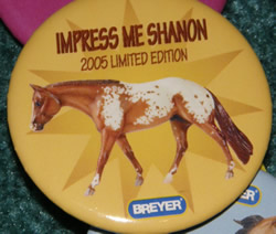#1166 Impress Me Shannon Shanon Appaloosa Horse Breyer Button Pin
