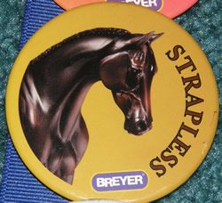 #583 Strapless Show Hunter Horse Breyer Button Pin
