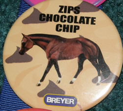 #1197 Zips Chocolate Chip QH Quarter Horse Breyer Button Pin