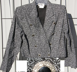 A. Byer Short Western Halter Jacket Western Show Jacket Black/White Print Ladies L