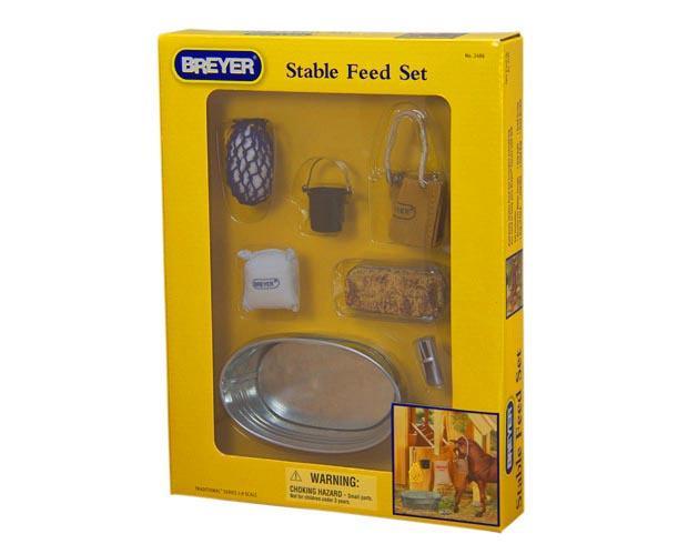 #2486 Stable Feed Set Model Horse Barn Accessories