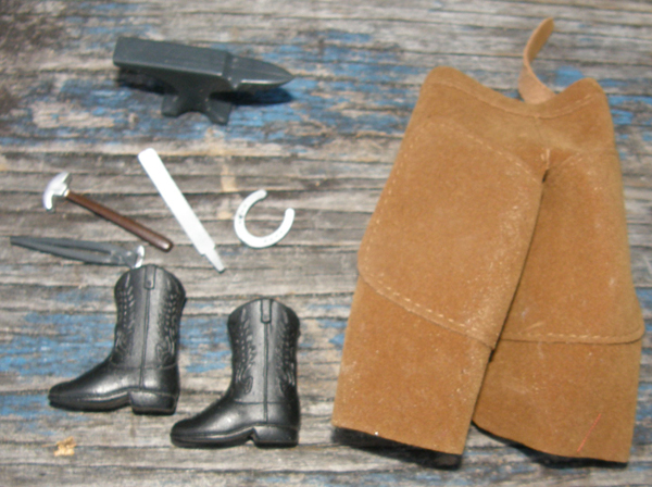 Breyer #530 Farrier Doll Chaps Boots Blacksmith Tools