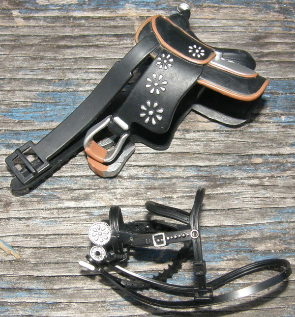 Model Horse Tack Props Grand Champions Western Saddle & Bridle Set Model Horse Accessories