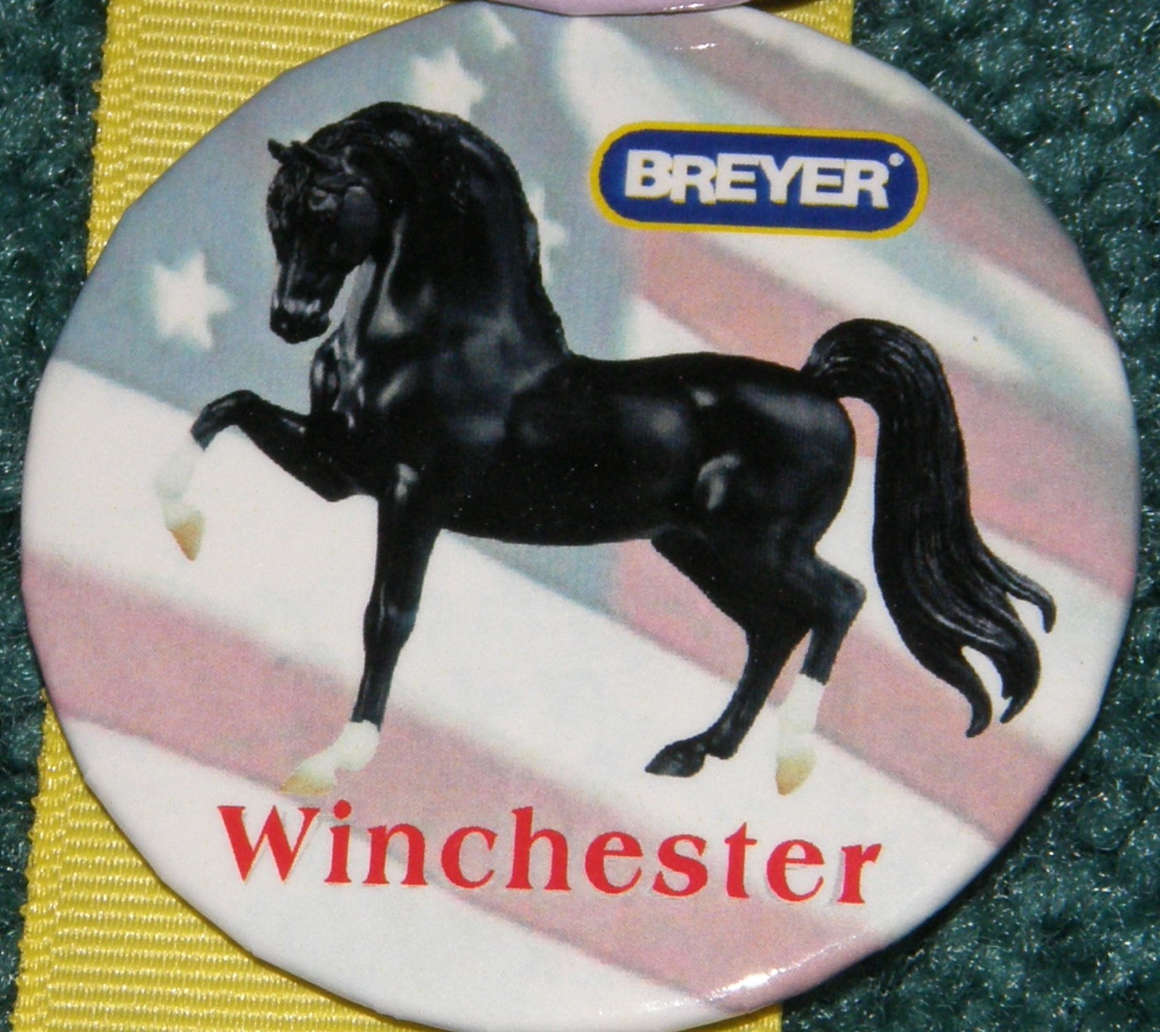 #1133 General Sheridan’s Winchester Breyer Horse Button Pin