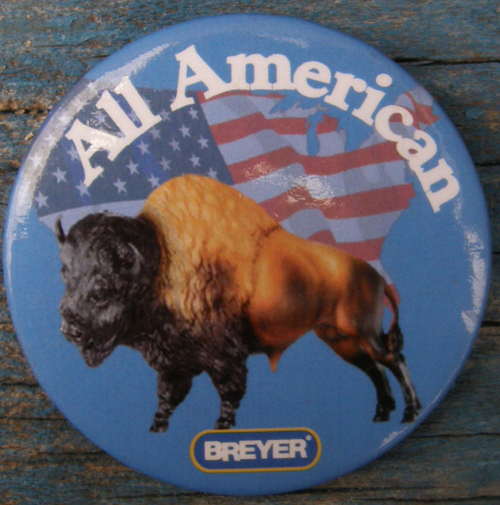#3810 All American Bison Breyer Horse Button Pin
