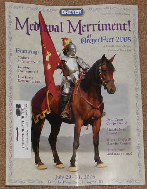 Breyer Just About Horses JAH Supplement July 2005 Medieval Merriment Breyerfest 2005 Program